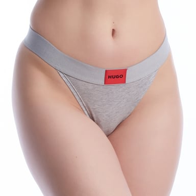 Damen Elastischer Baumwoll-Tanga mit Logo 50492326