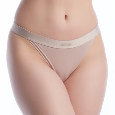 Damen Elastischer Baumwoll-Tanga mit Logo 50520398