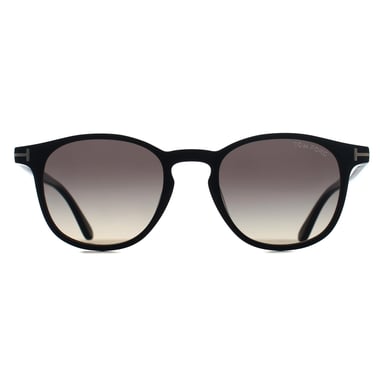 Tom Ford Holt-02 FT1302 01B glänzend schwarz grau Verlauf Licht Spiegel Sonnenbrille