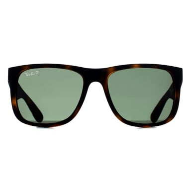 Ray-Ban RB4165 Justin 865/9A matte havanna dunkelgrün polarisierte Sonnenbrille