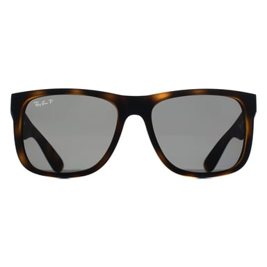 Ray-Ban RB4165 Justin 865/87 matte havanna dunkelgrau polarisierte Sonnenbrille