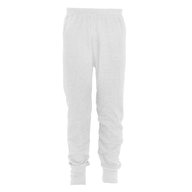 FLOSO Kinder Thermo Unterhose Lang Unisex (weiß)