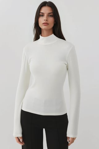 Ultraweicher Slim Fit Rollkragen gestricktes Oberteil