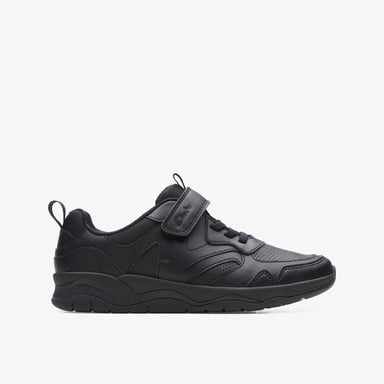 ClowderSprintO schwarze Lederschuhe