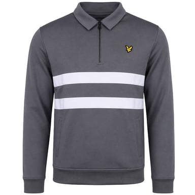 Lyle & Scott Wide Stripe Mens Grey Sweater