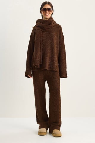 Oversized Rippstrick-Zweiteiler