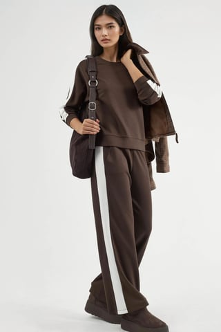 Modal Touch Regular Fit Sweatshirt- und Hosen-Set