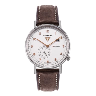 JUNKERS Icebird F13 Herren-Quarzuhr mit braunem Lederarmband 6730-4