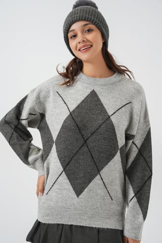 Übergroßer Strickpullover