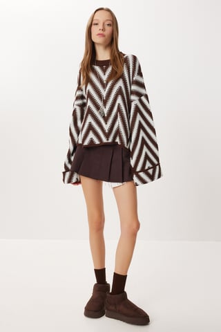 Lässiger, gemusterter Pullover