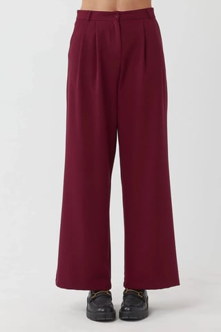 Hoch taillierte, plissierte Palazzo-Hose