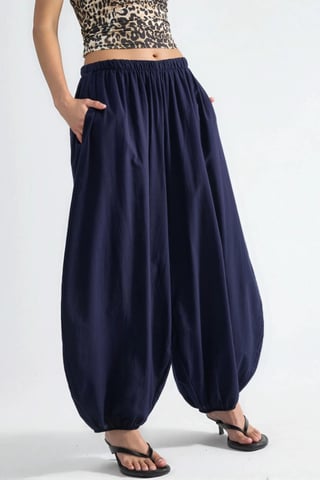 Elastische Ballonhose mit Taschen