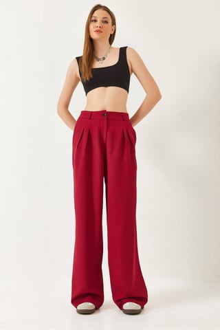 Weite gefaltete Hose