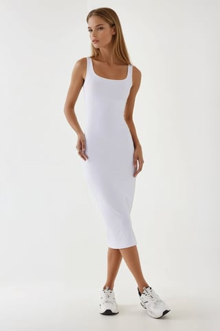 Strukturiertes Bodycon-Midi-Kleid