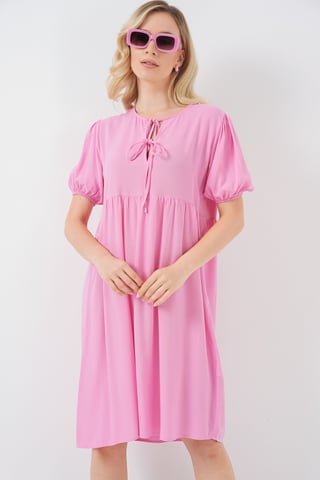 Midi-Kleid mit Schleifenverschluss