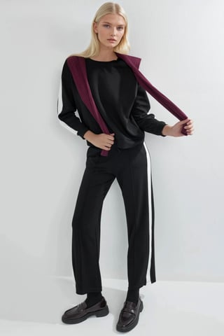 Modal Touch Regular Fit Sweatshirt- und Hosen-Set