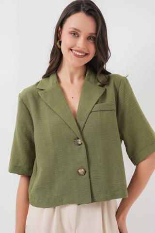 Gekürztes Button-Up Hemd