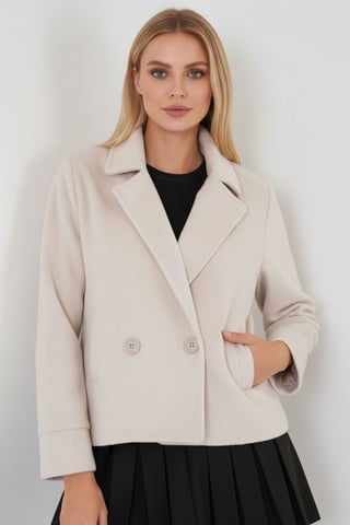 Strukturierte Doppelreiherjacke