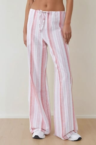 Weite gestreifte Relaxed Fit Hose
