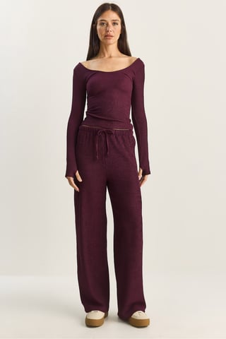 Hohe Taille Weite Bein Hose