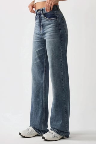 Normale Taille Gerade Bein Denim Jeans