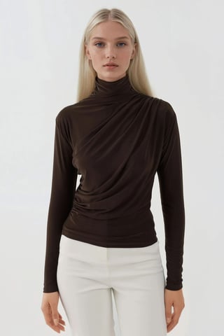 Elegantes Soft-Touch Langarm-Strickoberteil