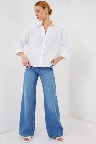 Texturiertes Weben Button-Up Hemd
