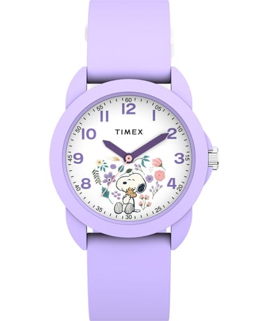 Timex Peanuts Time Teacher Violett Kind Armbanduhr TW2Y51200