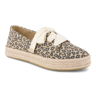 TOMS Carolina Lace Up Baumwoll Espadrilles Für Frauen In Haferflockenfarbe