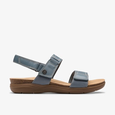 April Clover Blue Grey Comb Sandalen