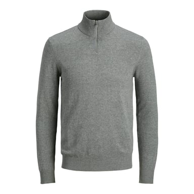 Jack & Jones Emil Strickpullover mit Halbreißverschluss - Grau