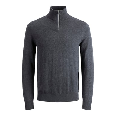 Jack & Jones Pullover Emil Knit Halbzip Grau