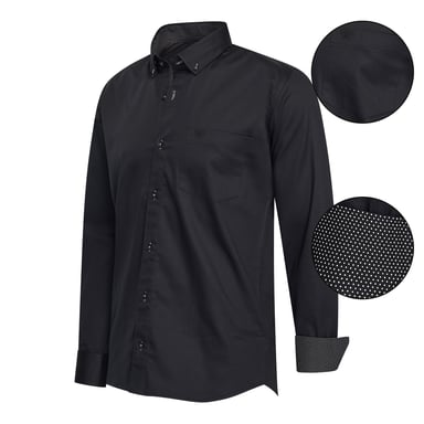 Cappuccino Italia Regular Fit Overhemd Black  Schwarz