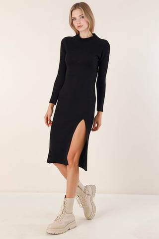 Strickkleid mit Rundhalsausschnitt
