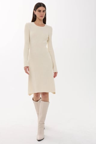 Strickkleid mit Rundhalsausschnitt
