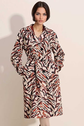 Doppelreihiger langer Trenchcoat