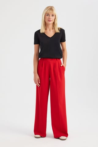 V-Ausschnitt Basic T-Shirt