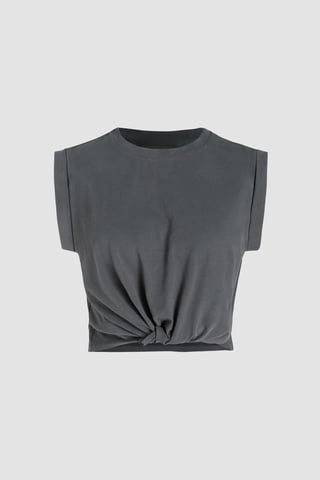 Basic Rundhals Cropped T-Shirt