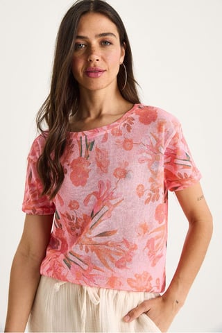 Transparentes Rundhals-T-Shirt