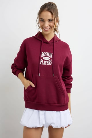Übergroßer bedruckter Hoodie