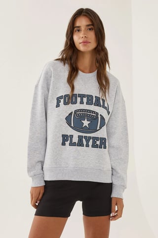 Bedrucktes Rundhals-Sweatshirt