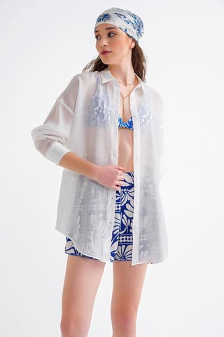 Übergroßes Button-Up Hemd