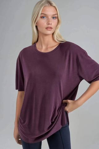 Lockere Passform Crew-Neck T-Shirt