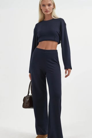 Hochtaillierte Pull-On Gerade Leggings