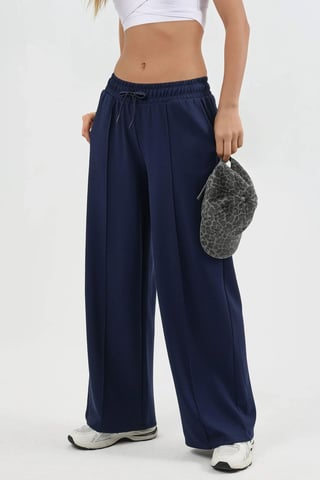 Elastische Bund gerade geschnittene Hosen