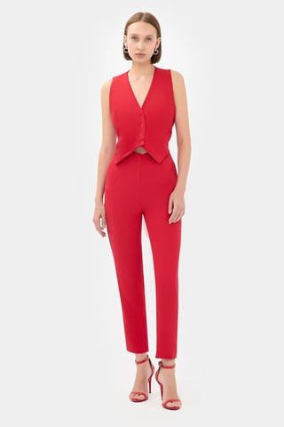 Hochtaillierte Karottenhose