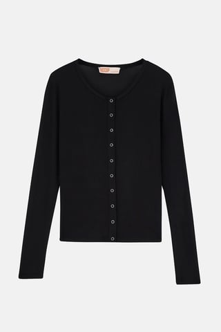 Langarm-Top mit Druckknöpfen