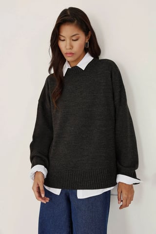 Rundhals Gemütlicher Pullover