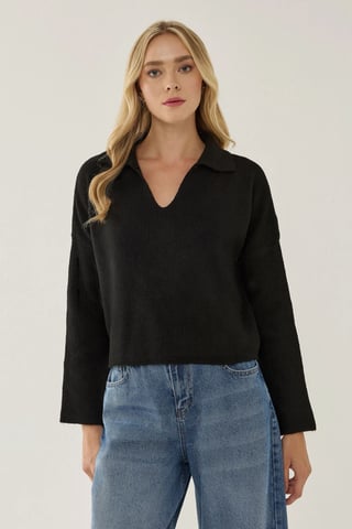Lässiger Pullover mit Kragen