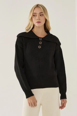 Schalkragen Knopf-Cardigan